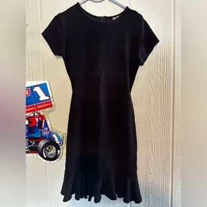 Black Alya Dress with Ruffle Hem